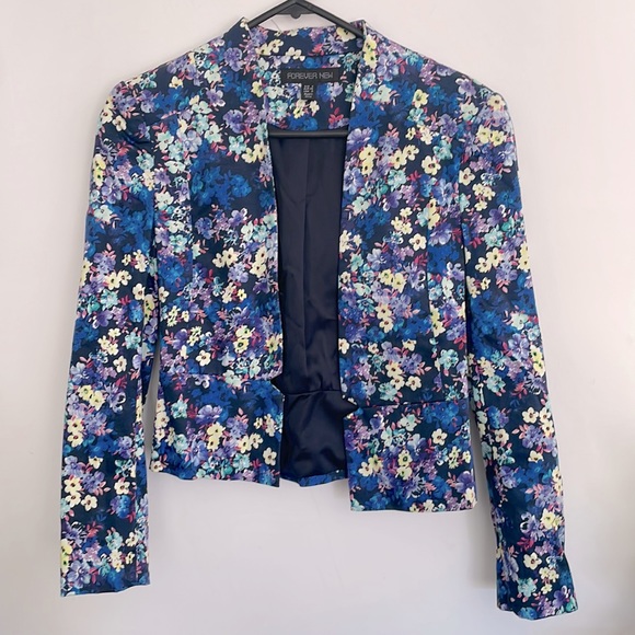 Forever New Jackets & Blazers - Forever New Blue Multi Floral Padded Blazer